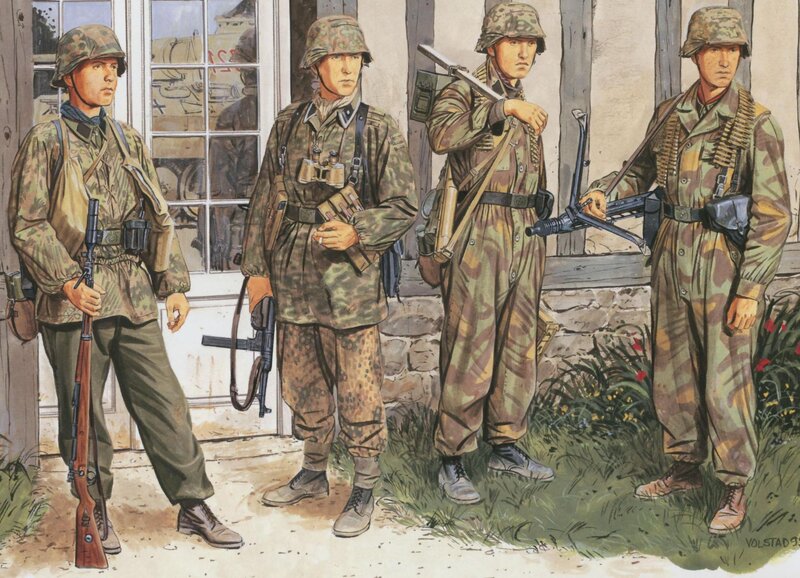 German soldiers in camouflage uniforms