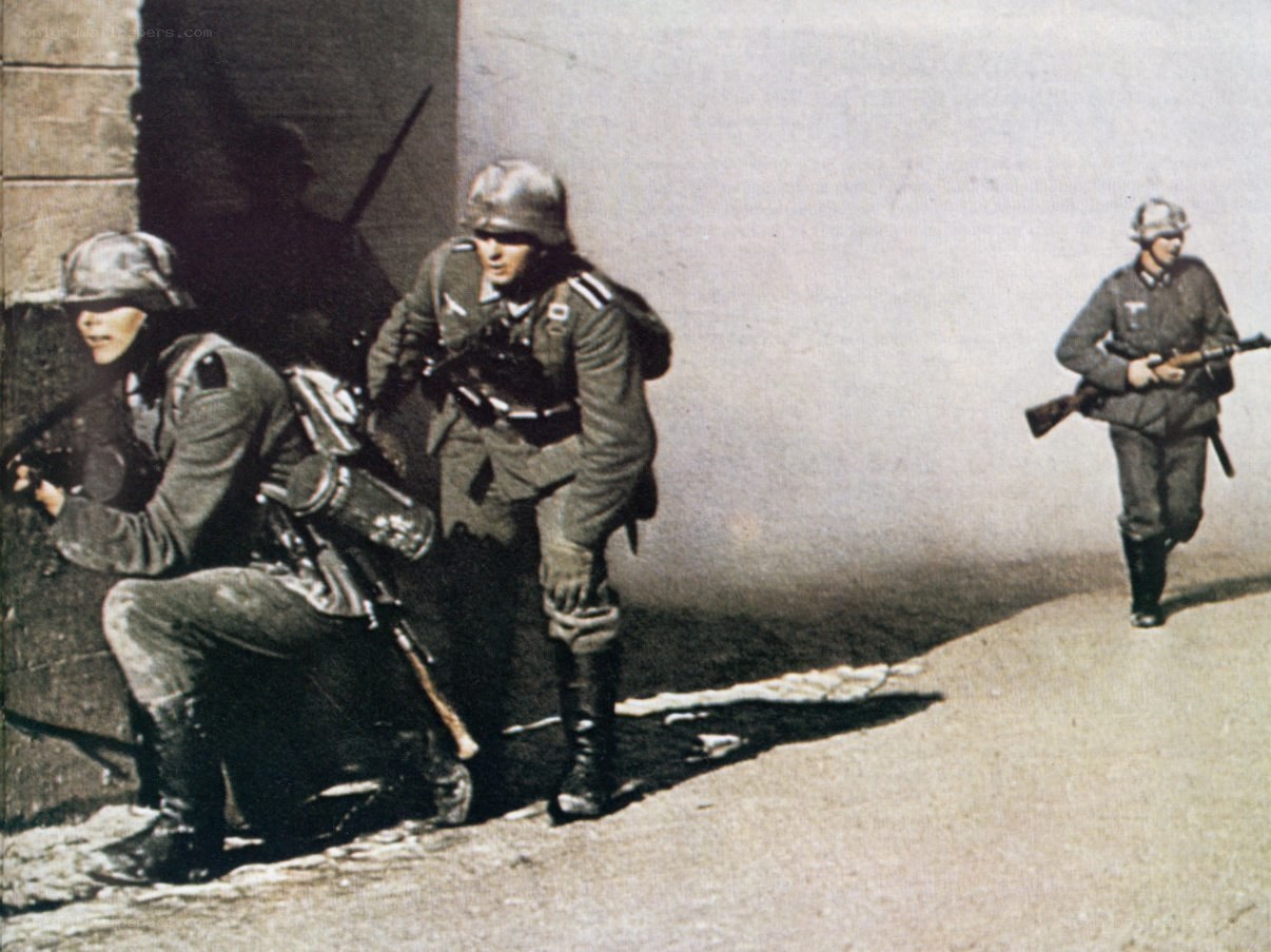 German soldiers in combat