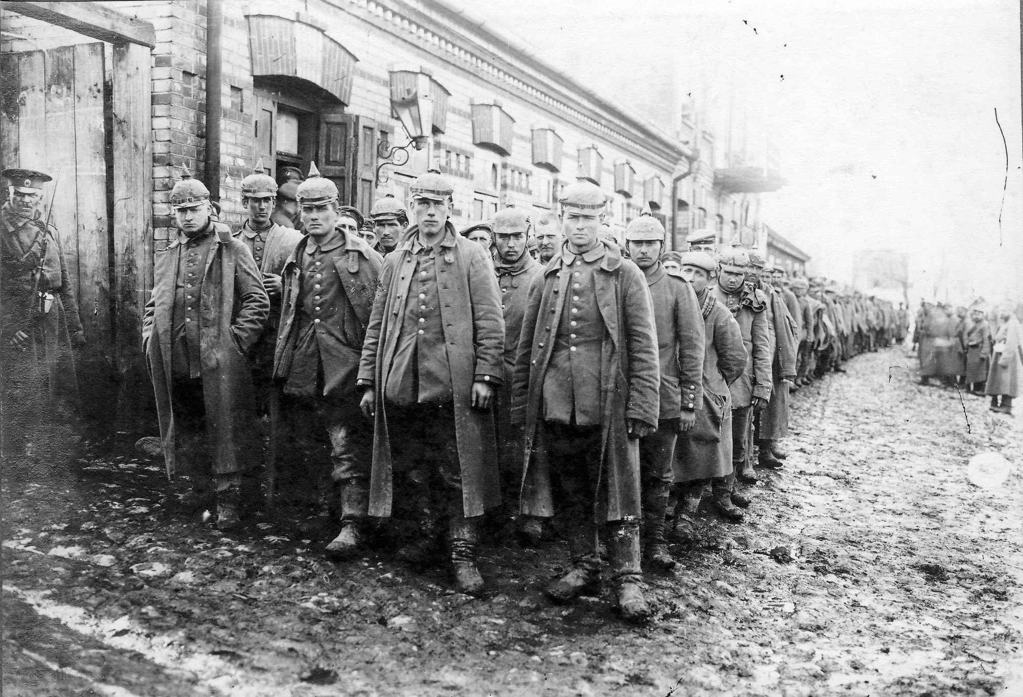 German soldiers in line