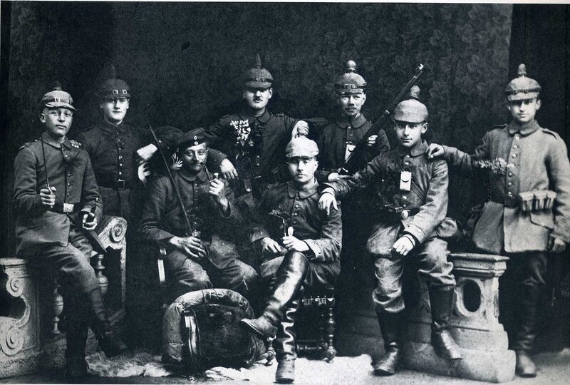 German soldiers in studio portrait