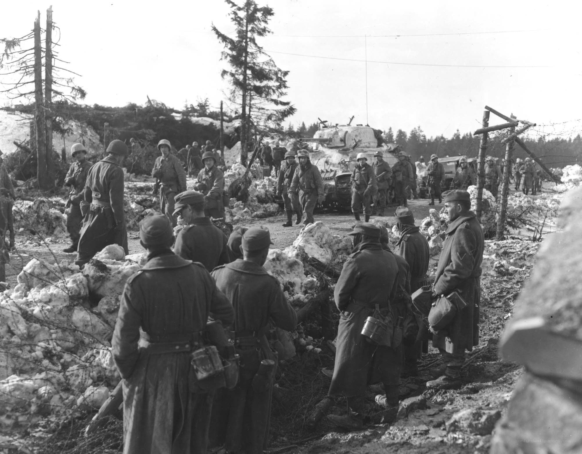 German soldiers in winter combat