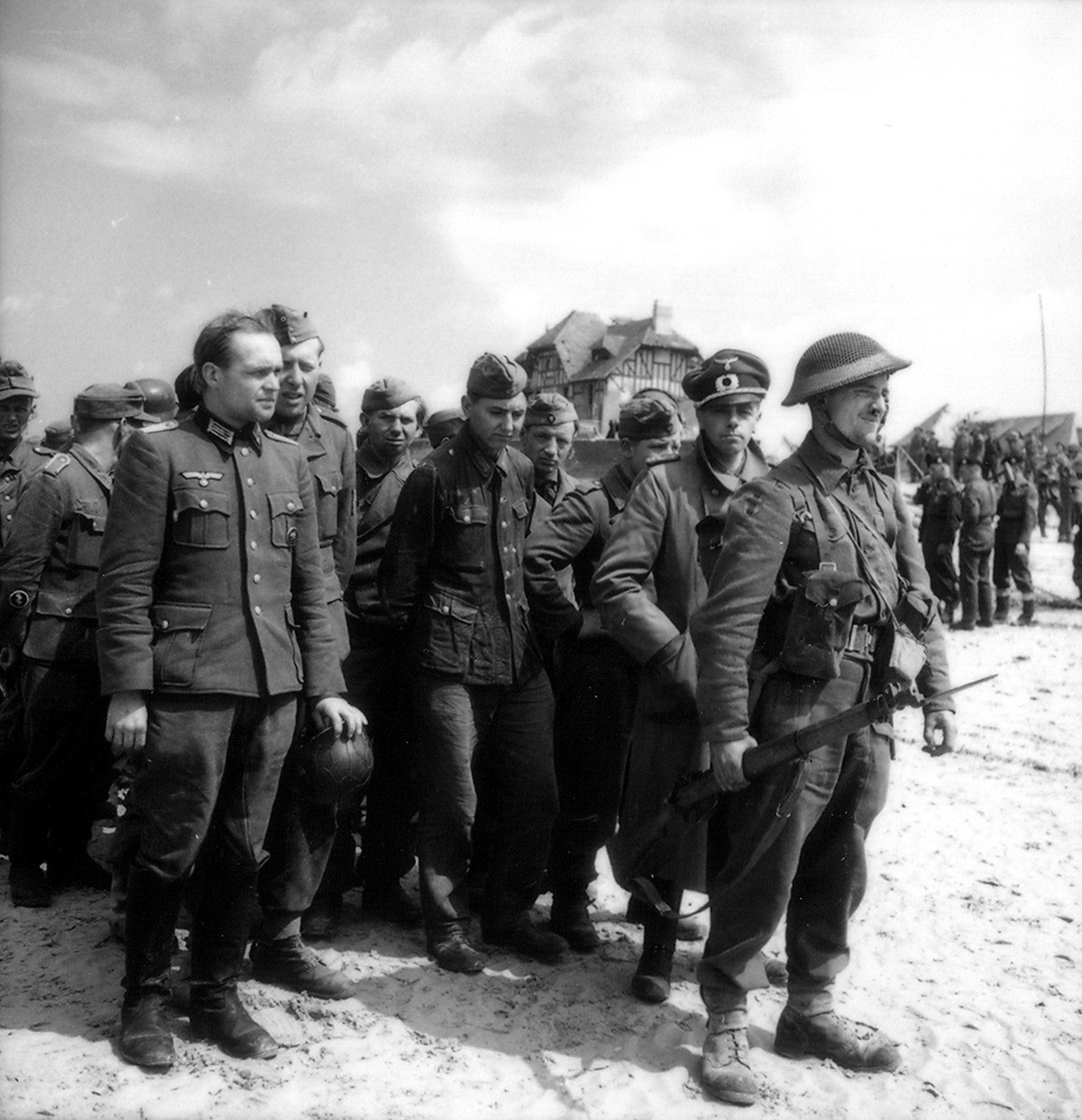 German soldiers on a beach