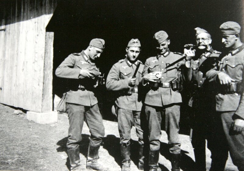German soldiers with equipment