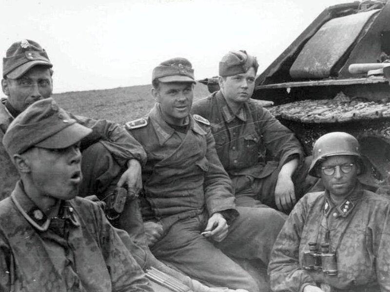German soldiers with tank