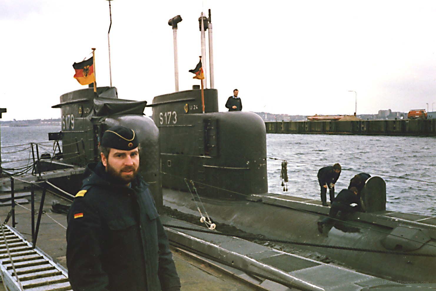 German submarine at port