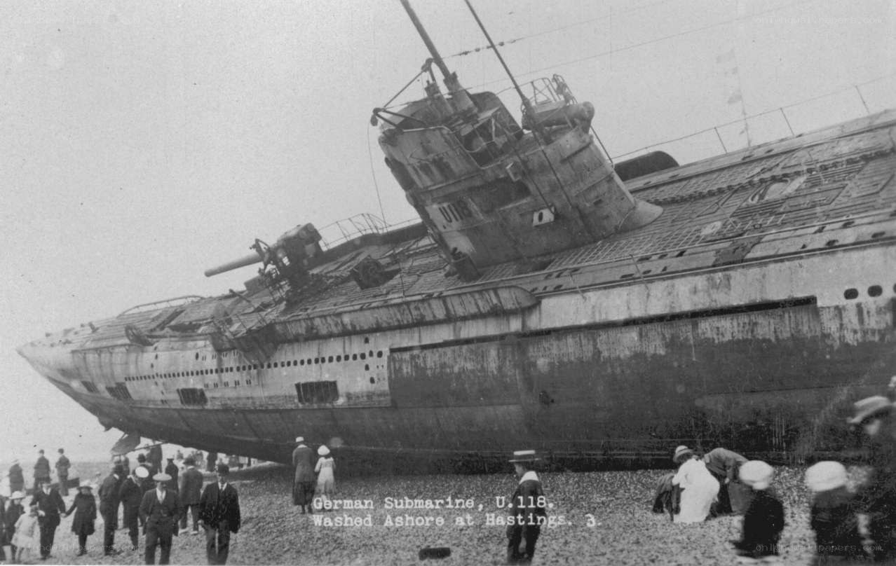 German Submarine U-118 Washed Ashore
