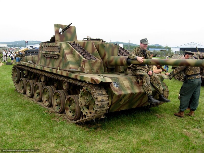 German tank at military exhibition