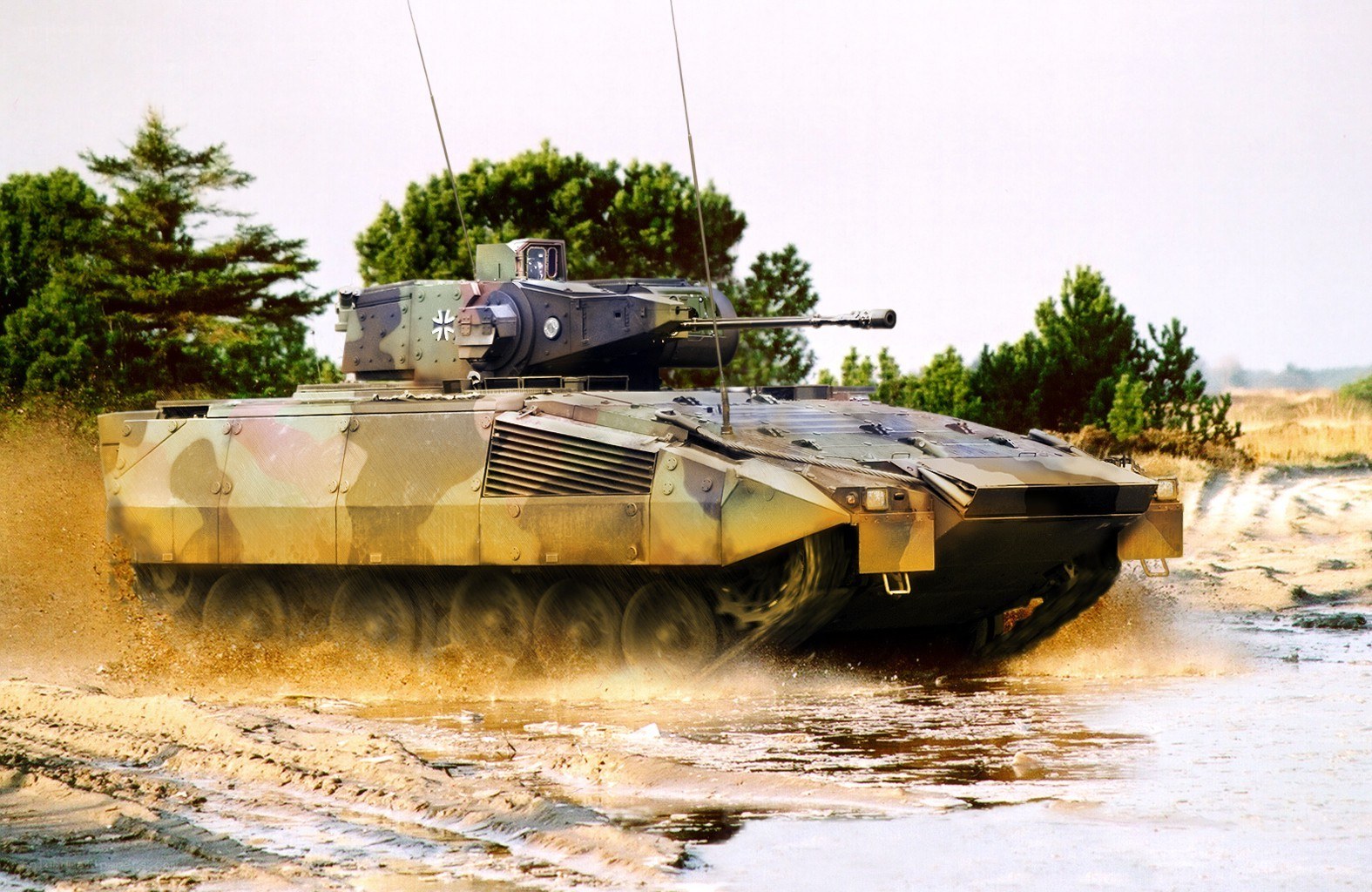 German tank in action