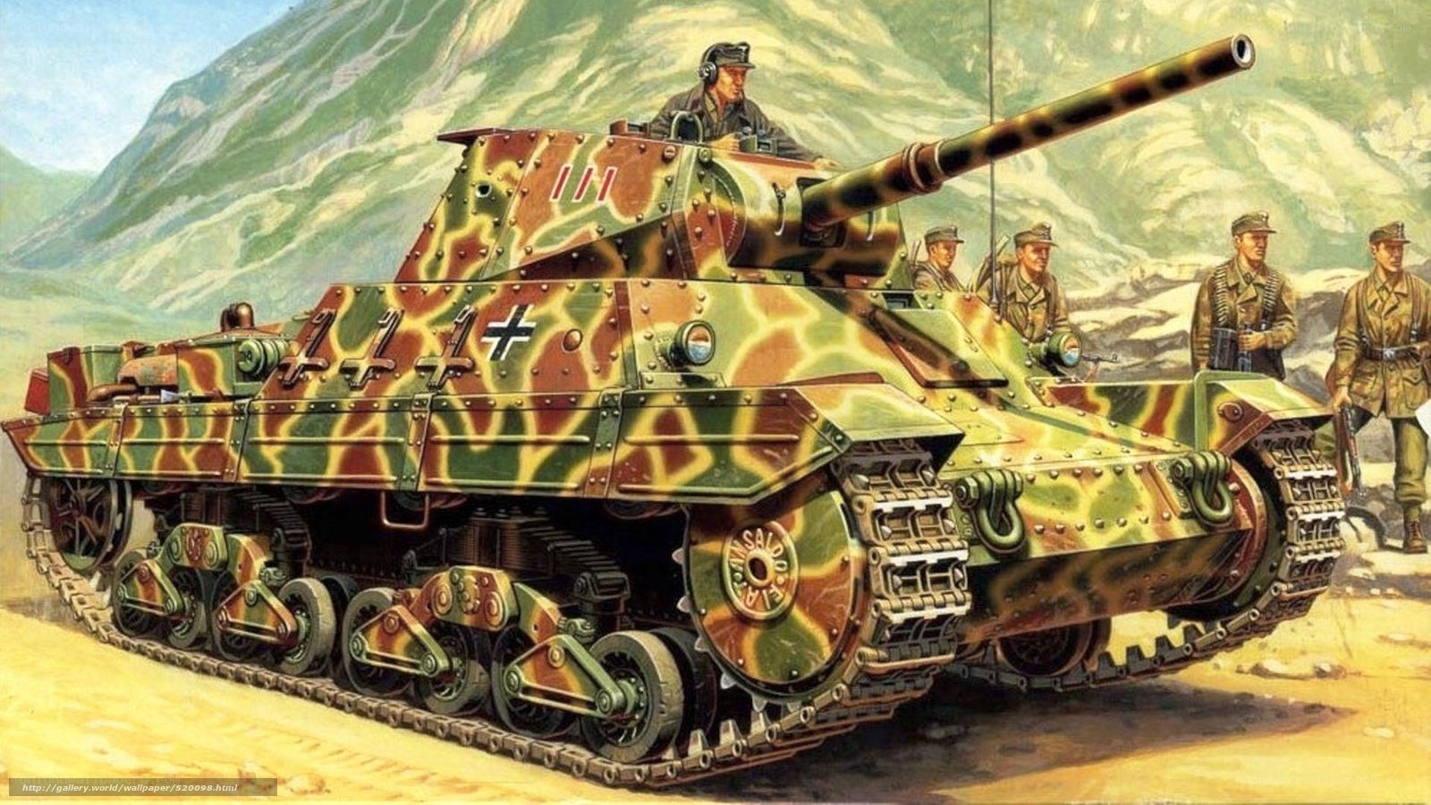 German tank in camouflage