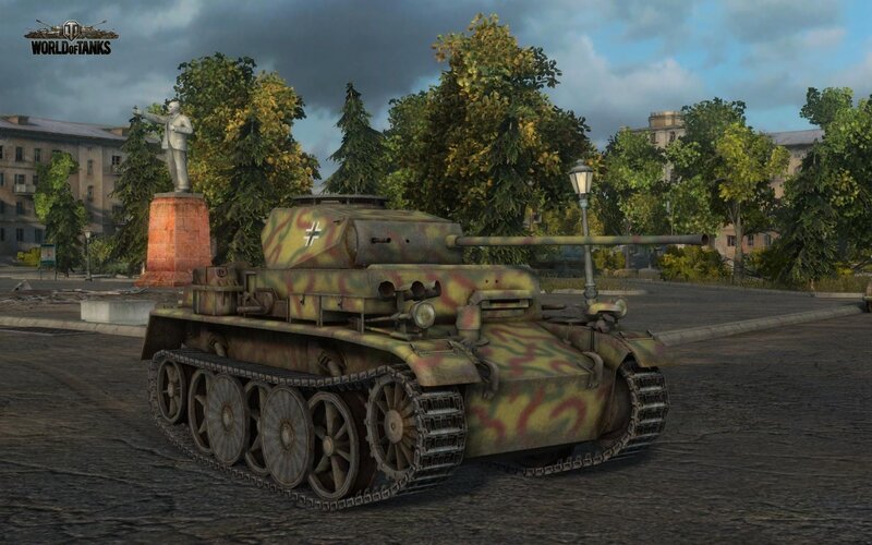 German Tank in City — Green