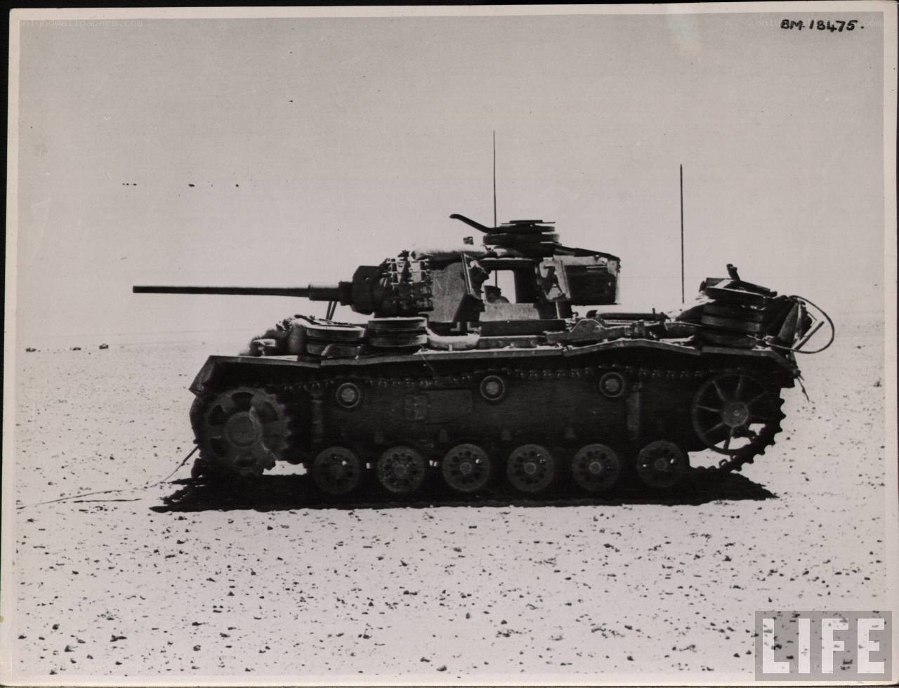 German tank in desert