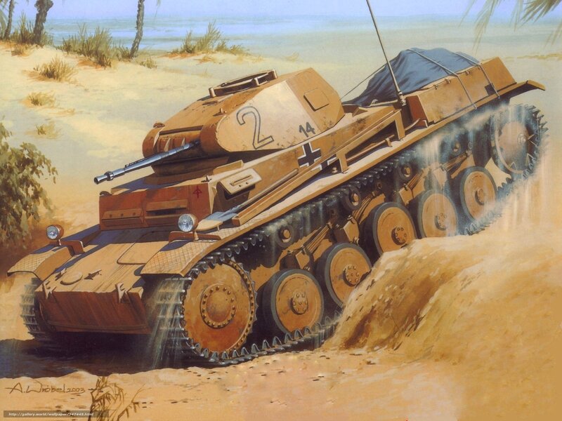 German tank in desert