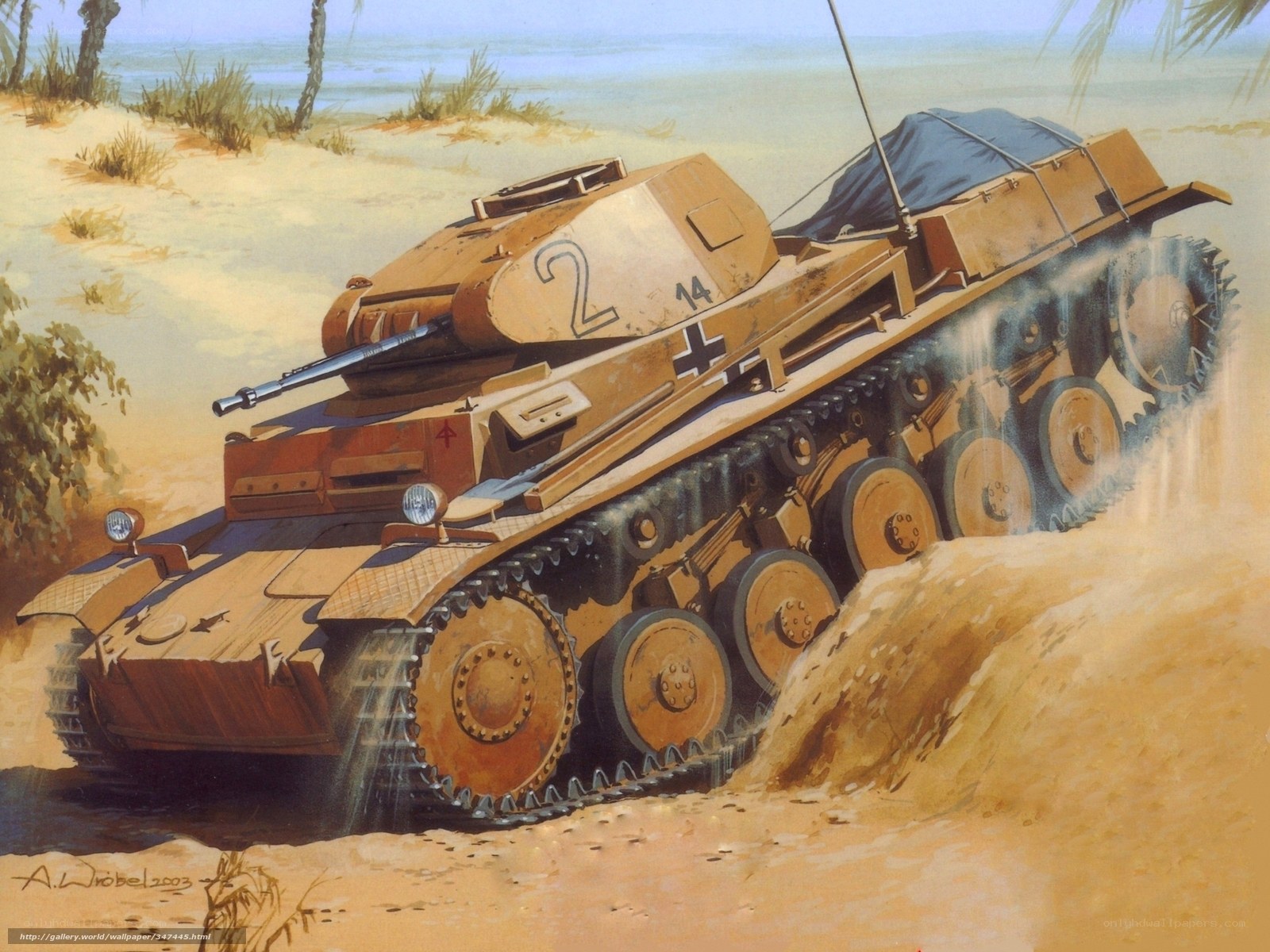 German tank in desert