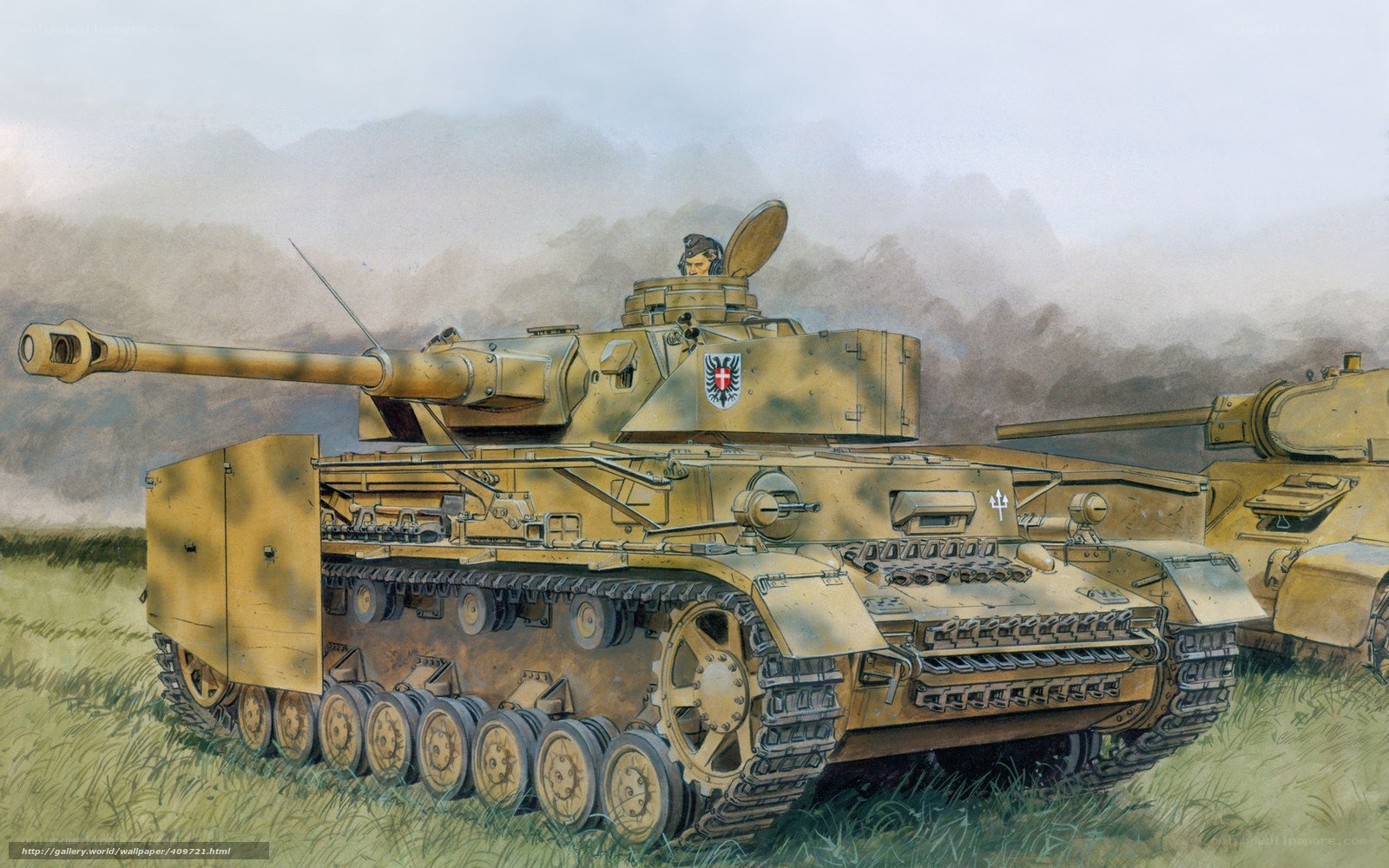 German tank in field