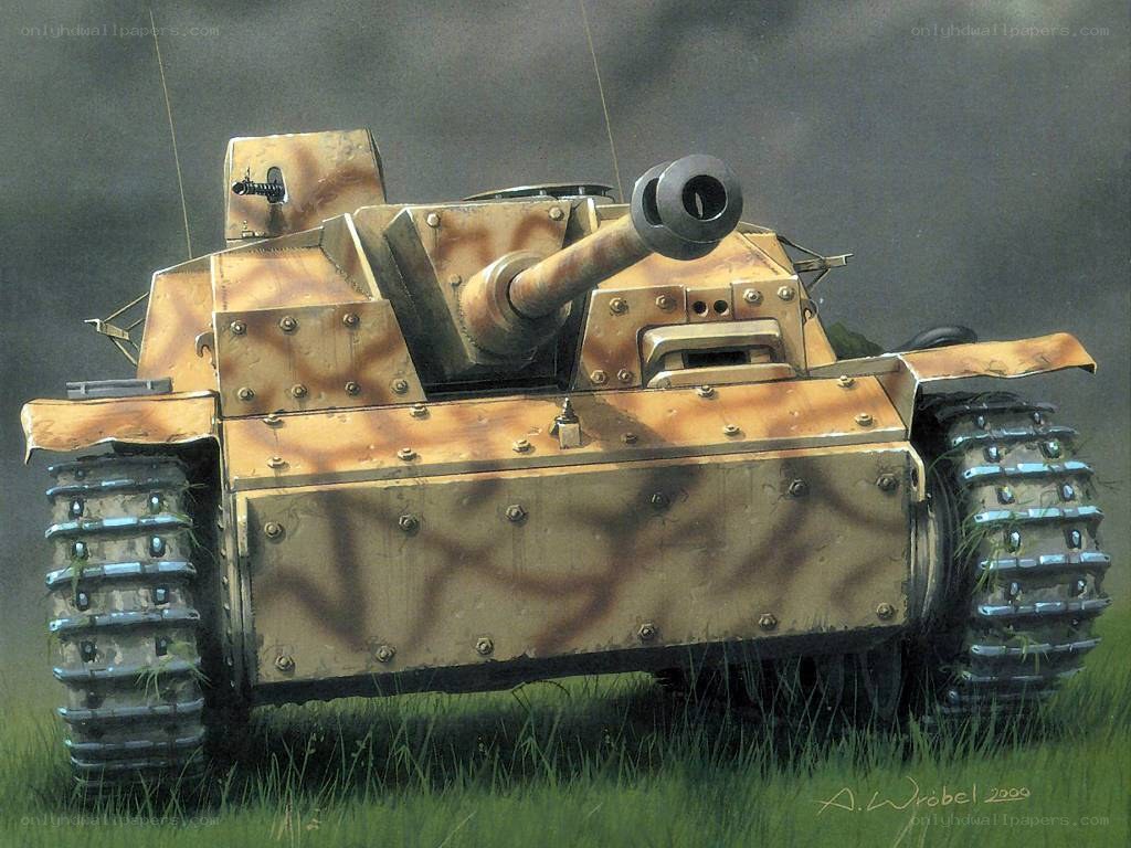 German tank in field