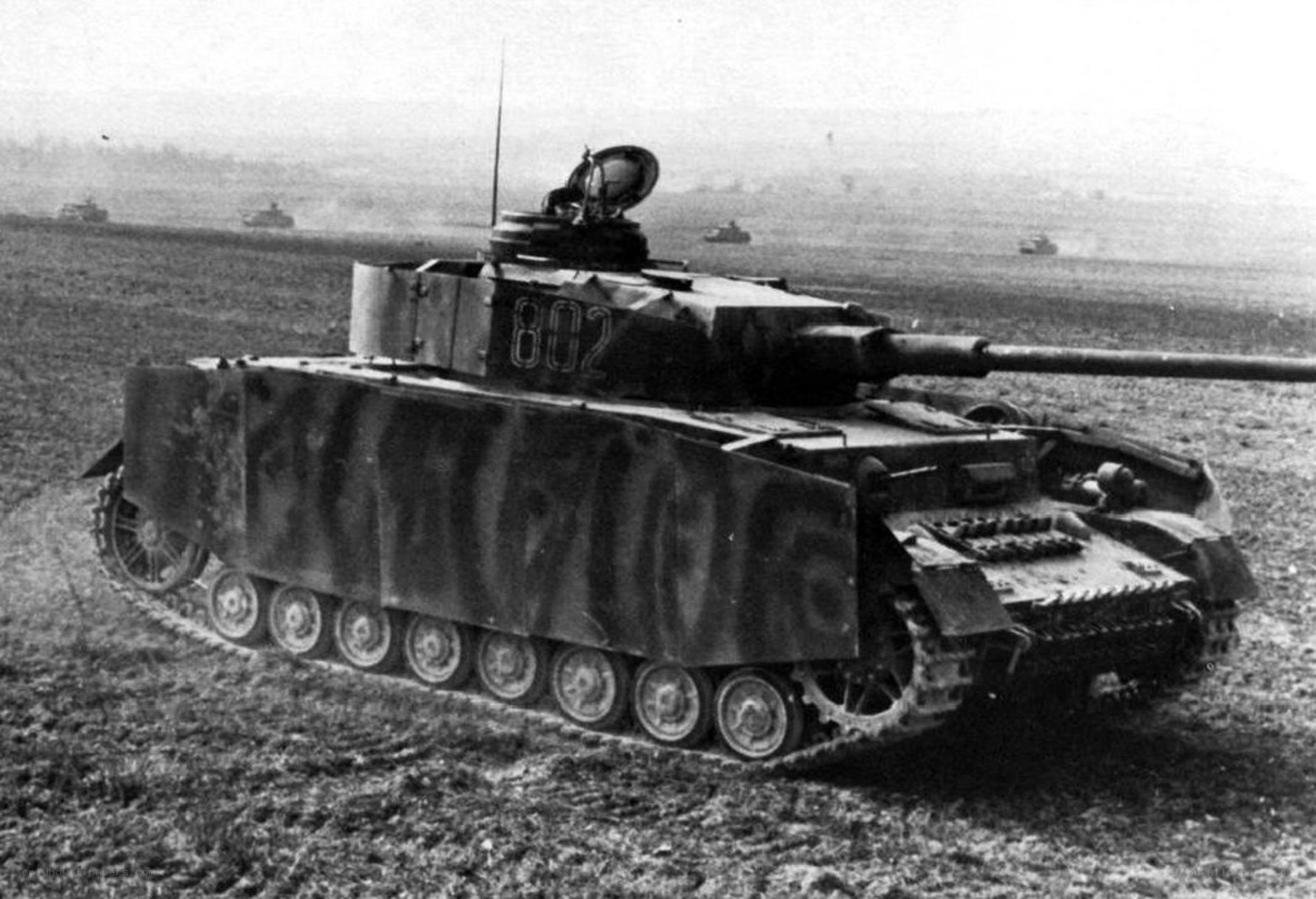 German tank in field