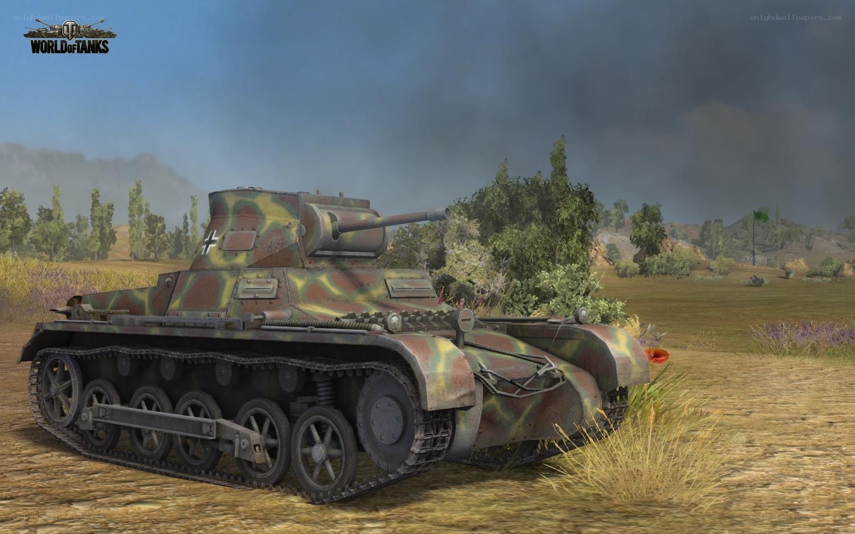 German tank in field