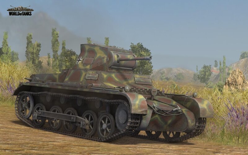 German Tank in Field — Green, Neutral, Afternoon, 3d Render