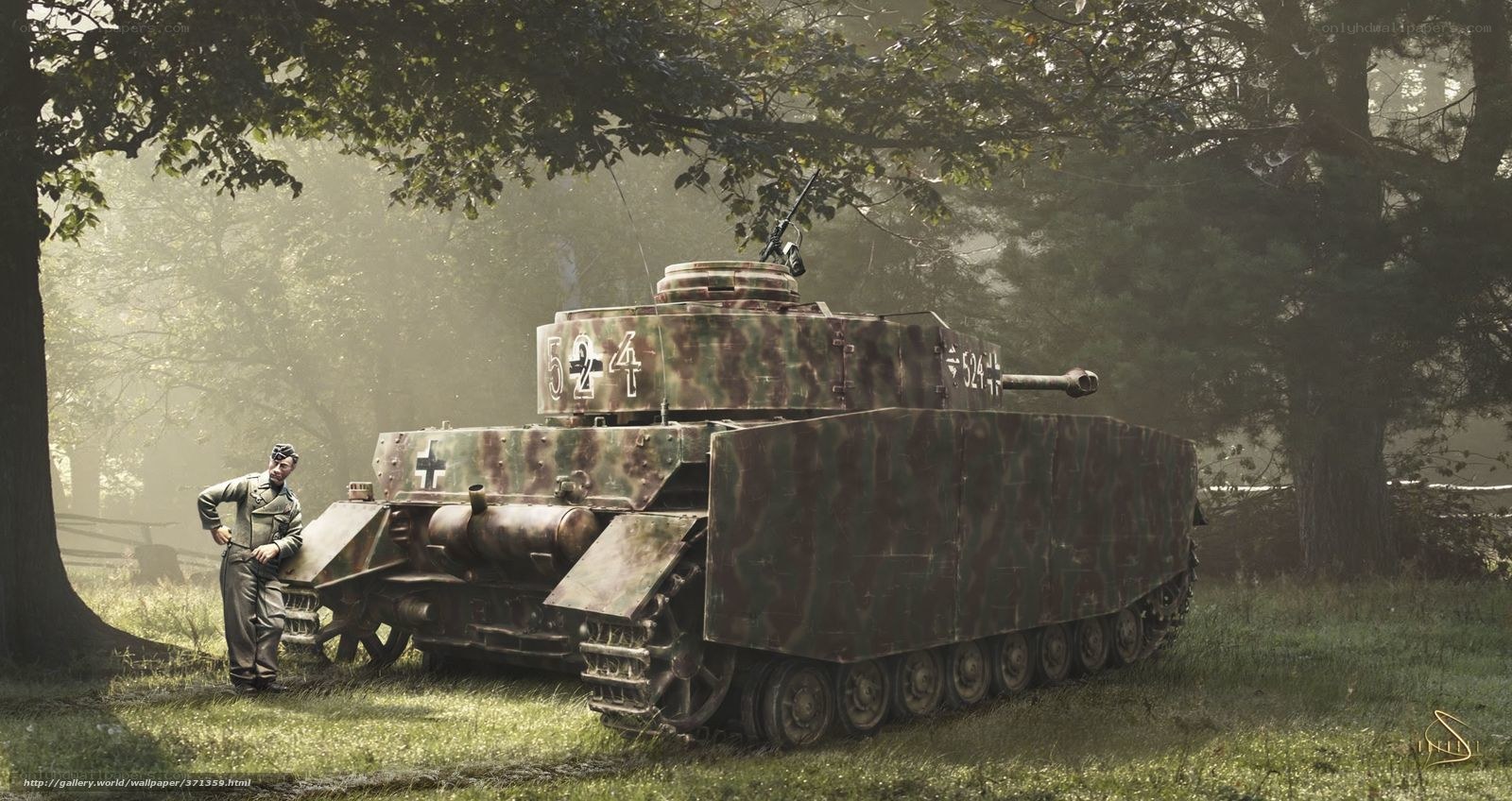 German tank in forest
