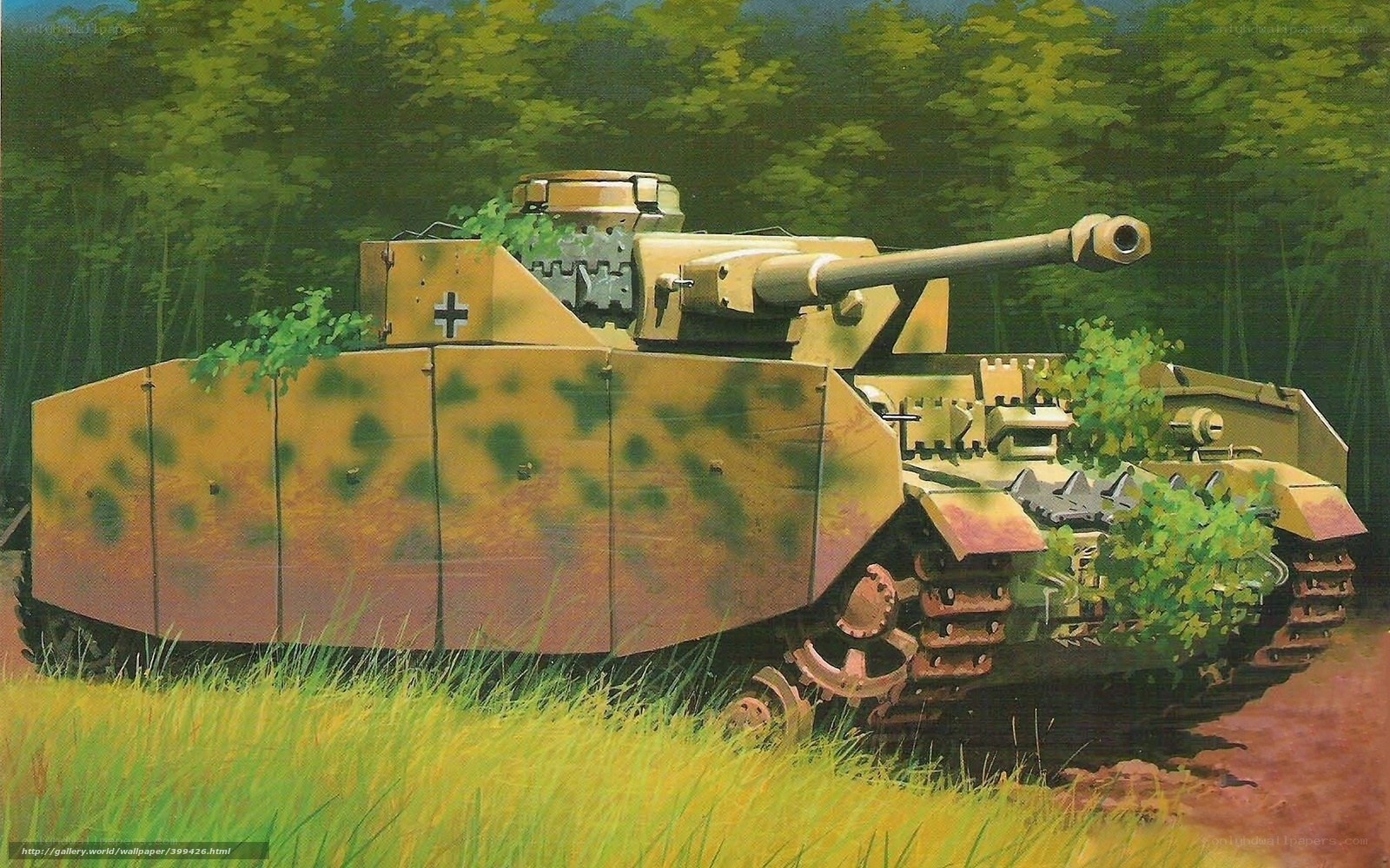 German tank in forest