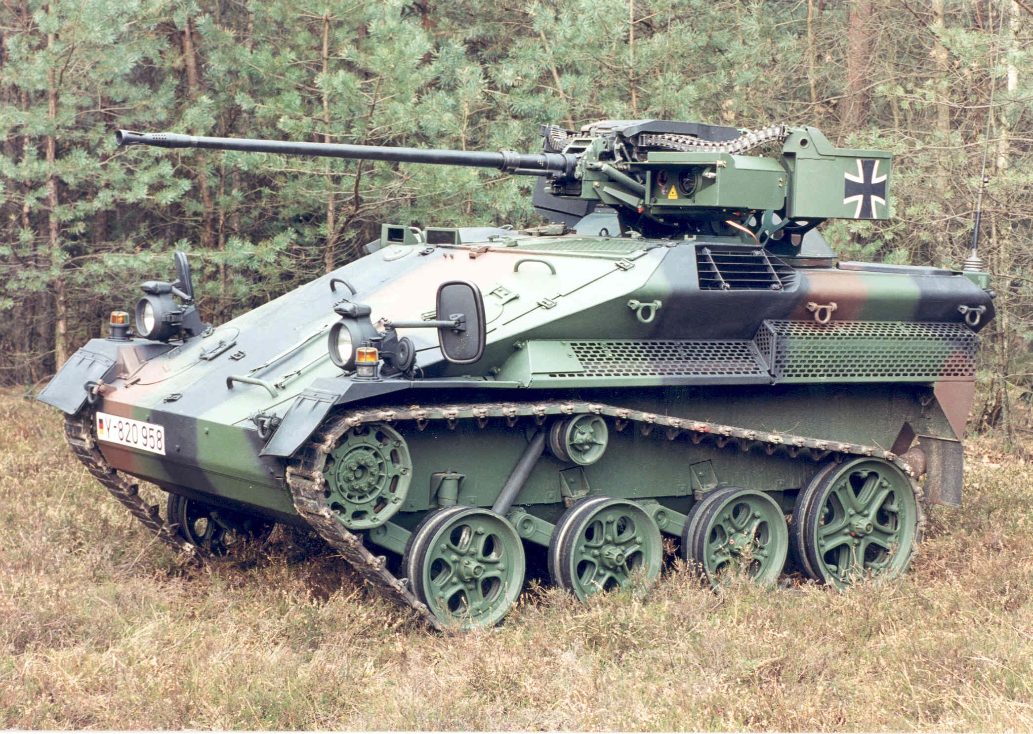 German tank in forest
