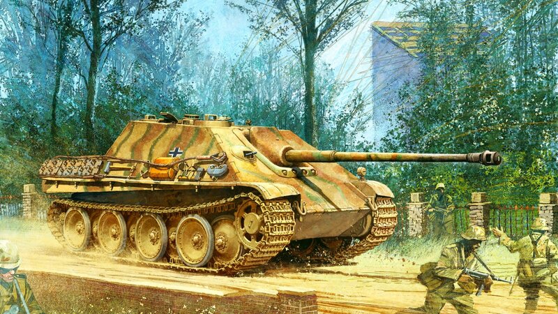 German Tank in Forest — Green, Dramatic, Afternoon