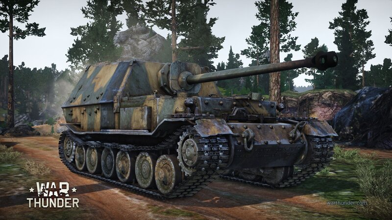 German Tank in Forest — Green, Serious