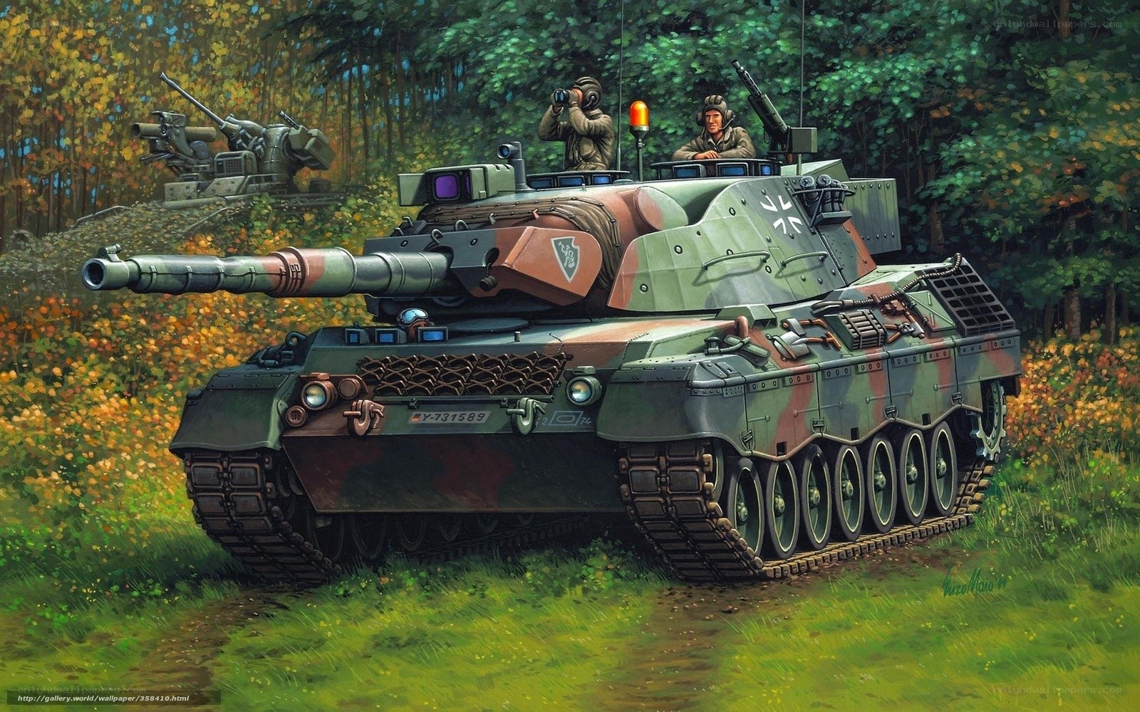 German tank in forest