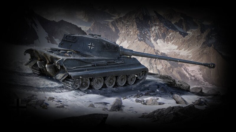 German Tank in Snow — Gray, Dramatic, Winter, Digital Art, Mountains