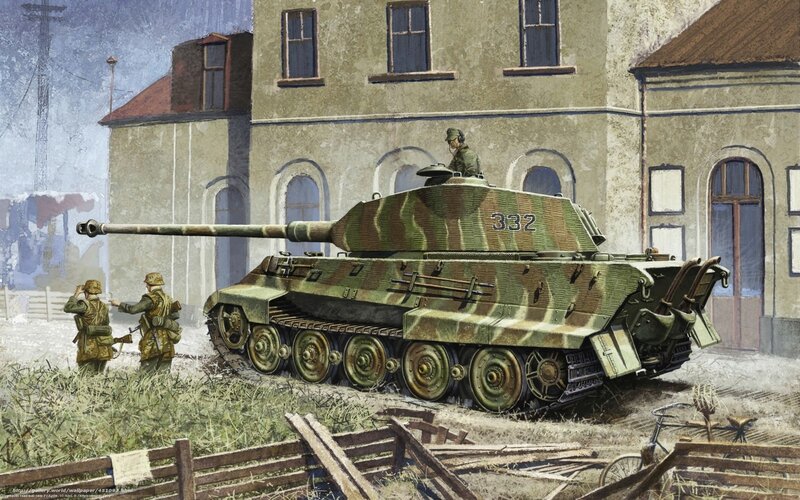 German tank in urban combat