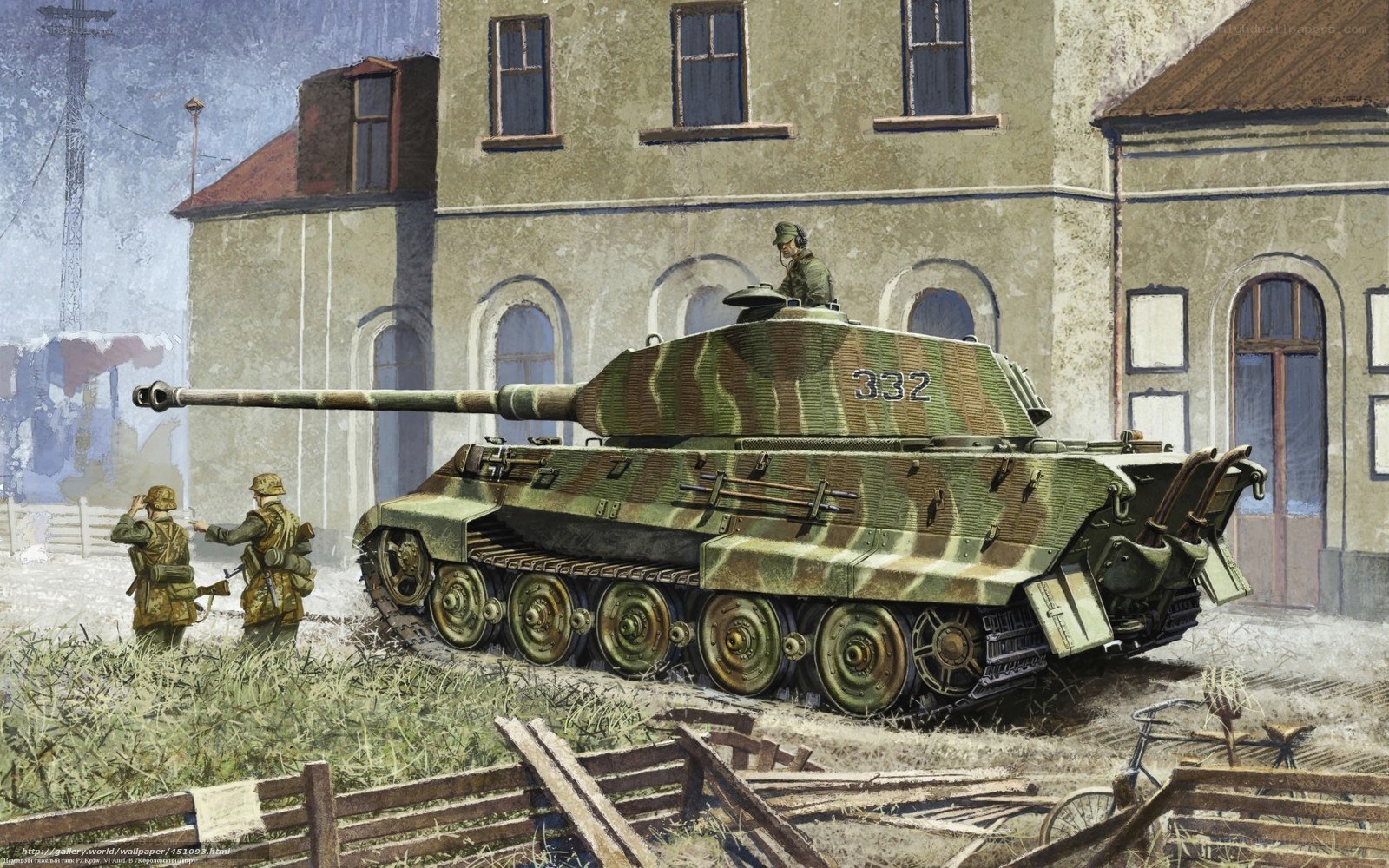 German tank in urban combat