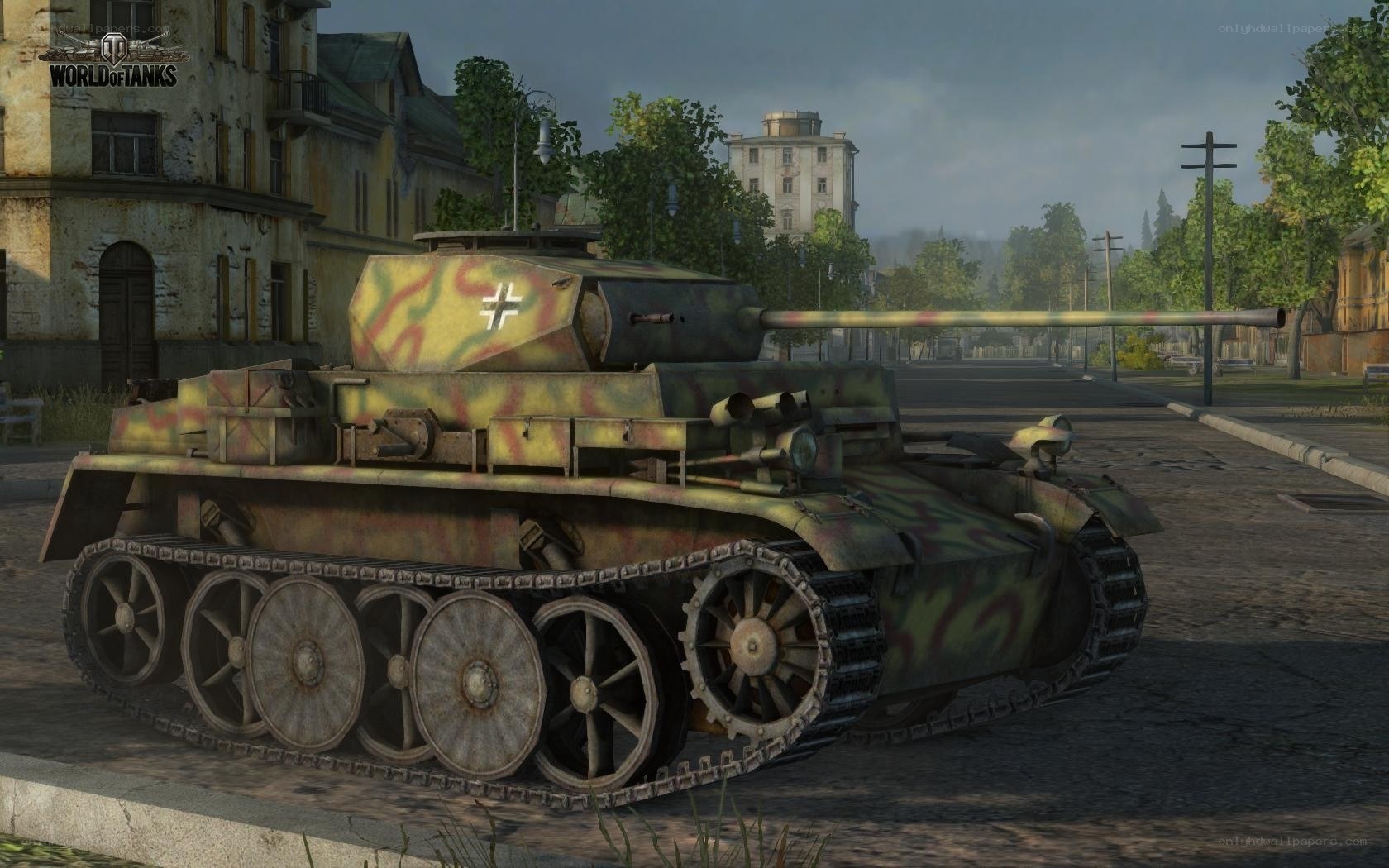 German tank in urban setting