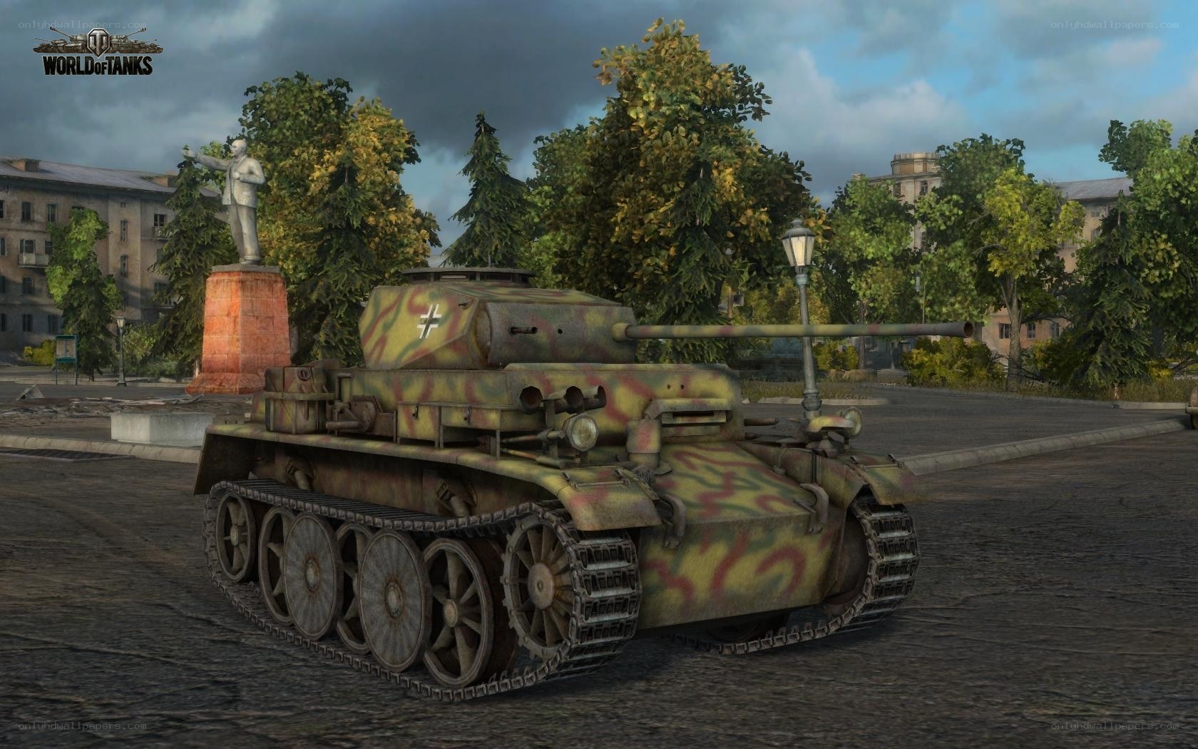 German tank in urban setting