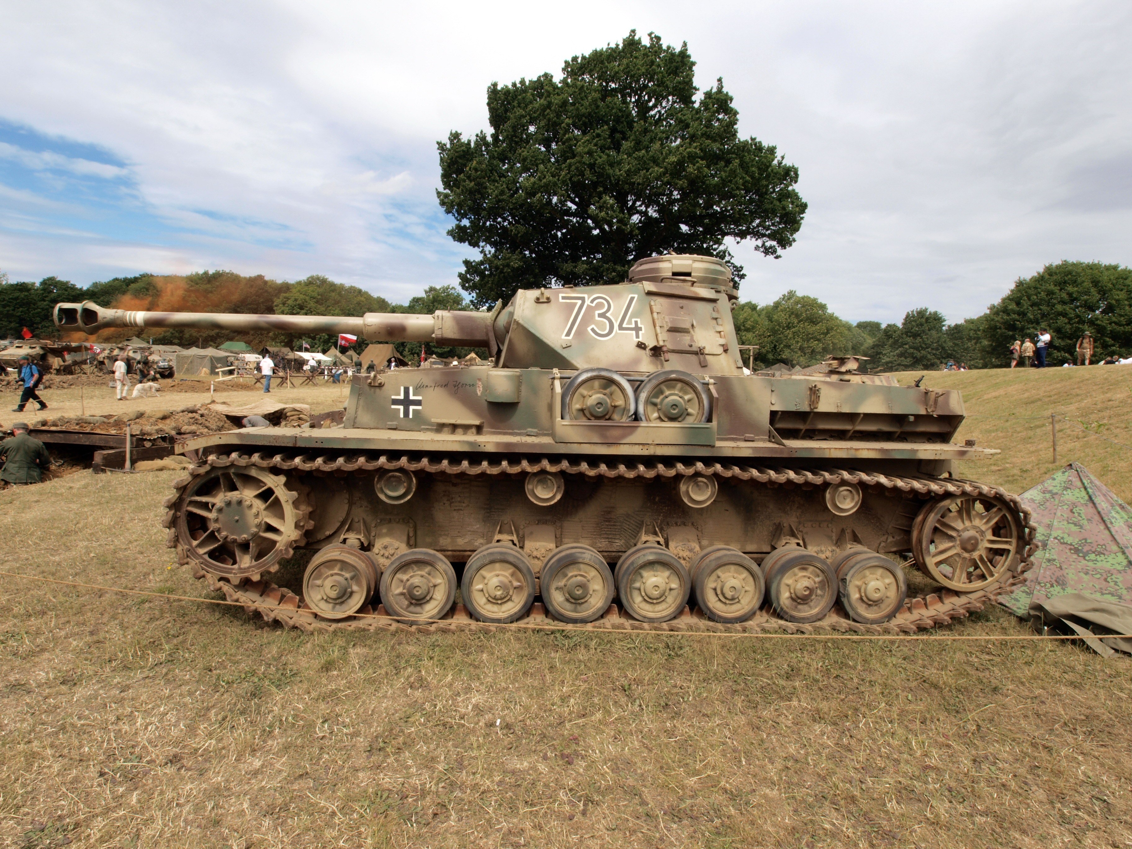 German tank on display at event