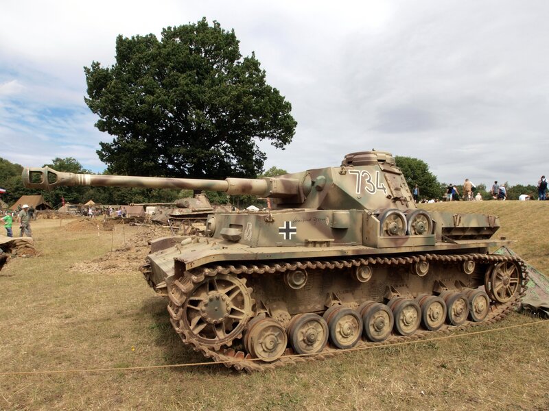 German tank on display at outdoor event