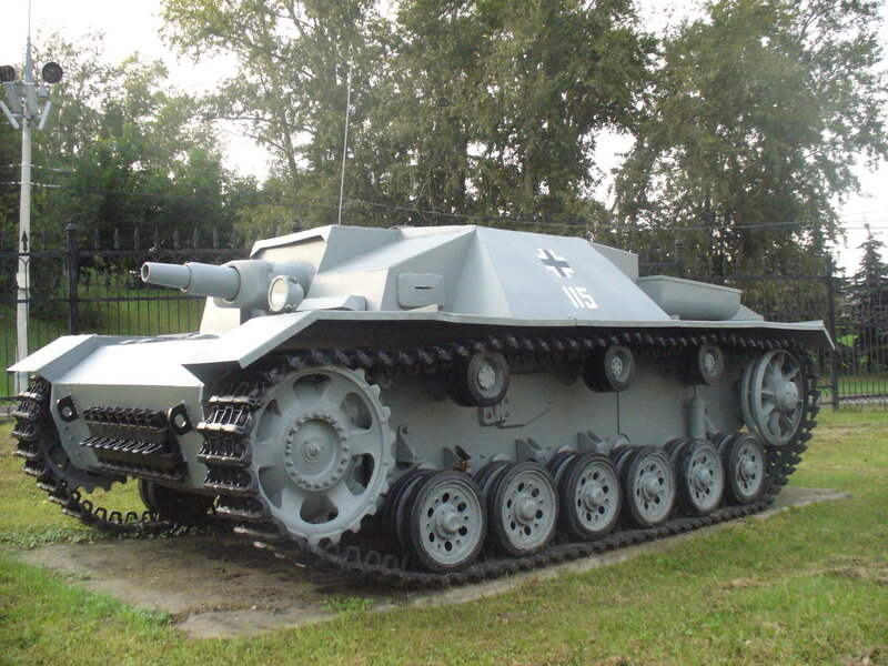 German Tank on Display — Gray, Neutral