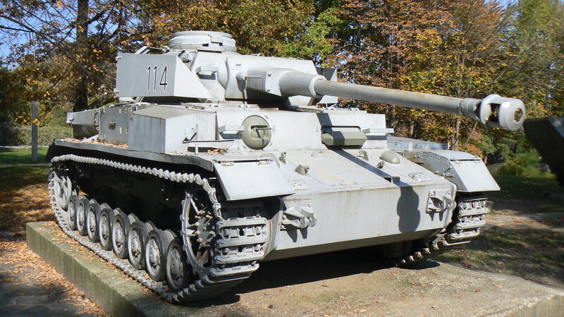German Tank on Display — Gray