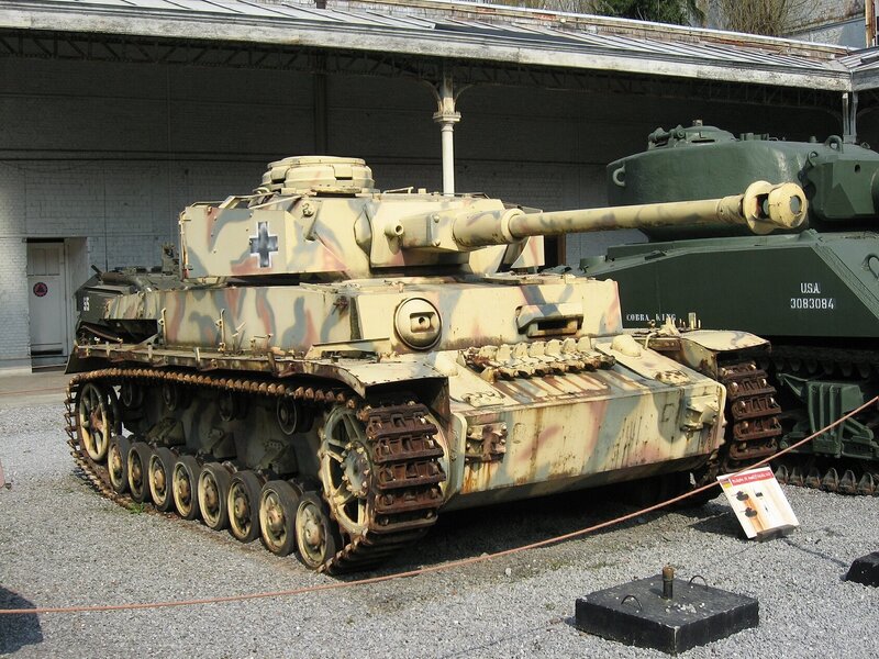 German Tank on Display — Green, Static