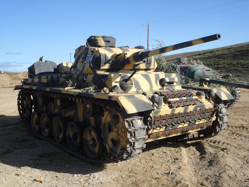 German Tank on Display — Tan