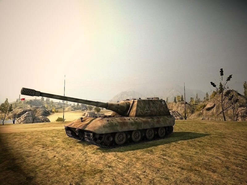 German Tank on Field — Brown, Desolate