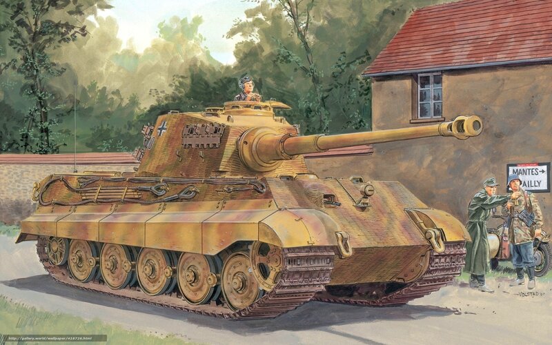 German Tank on Road