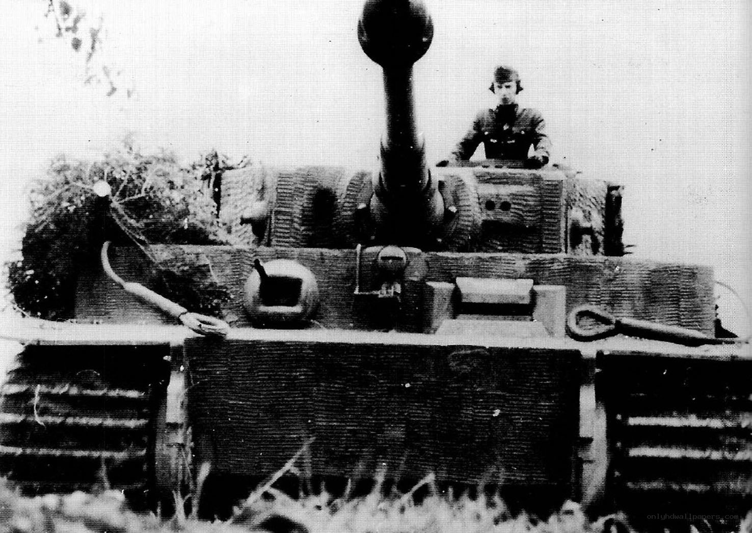 German tank with crew member