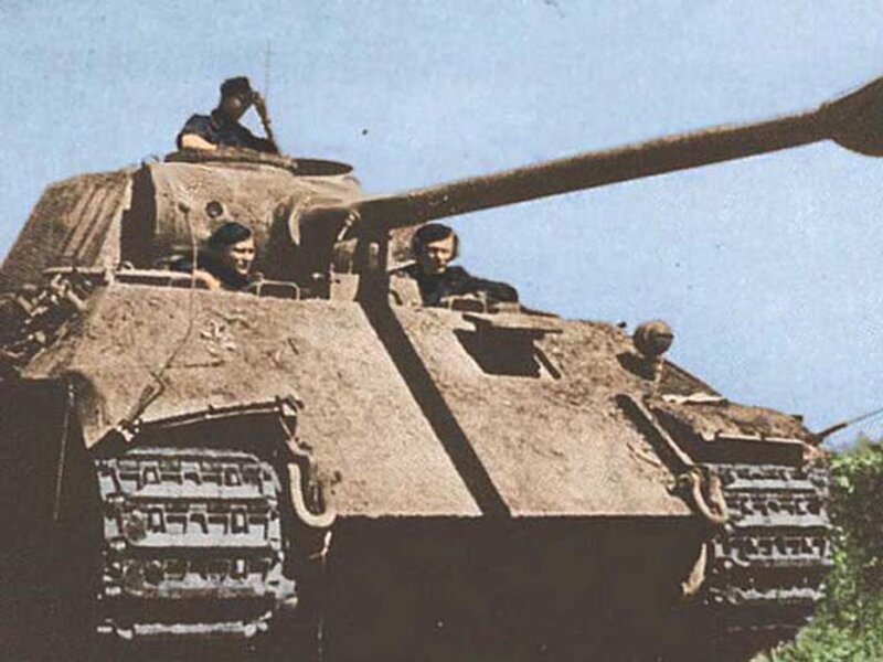 German tank with crew