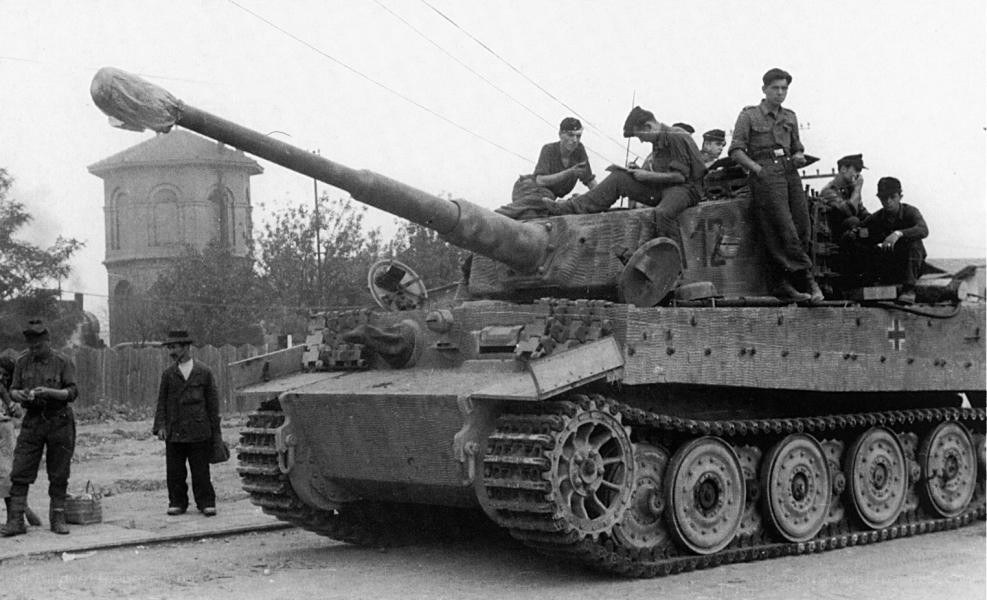 German tank with soldiers