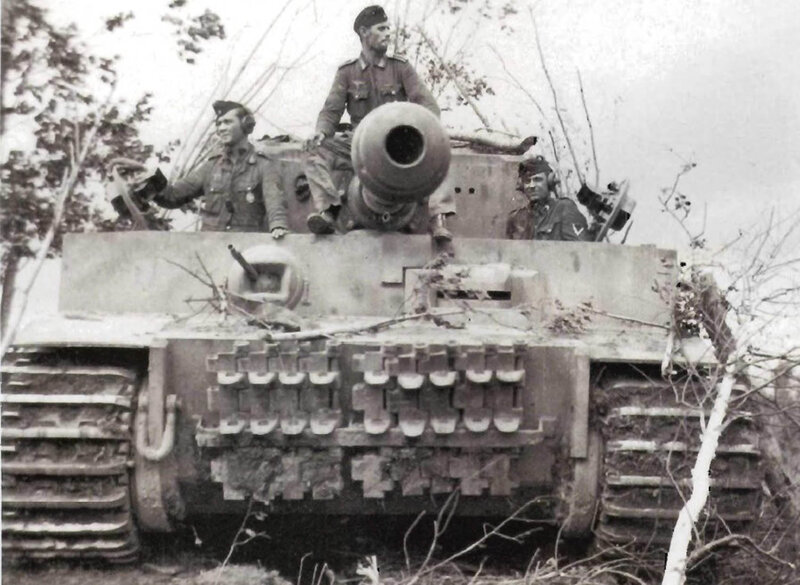 German tank with soldiers
