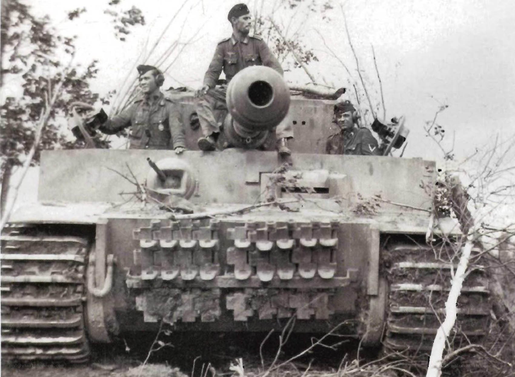 German tank with soldiers