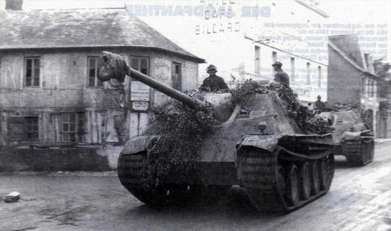 German tanks in a village