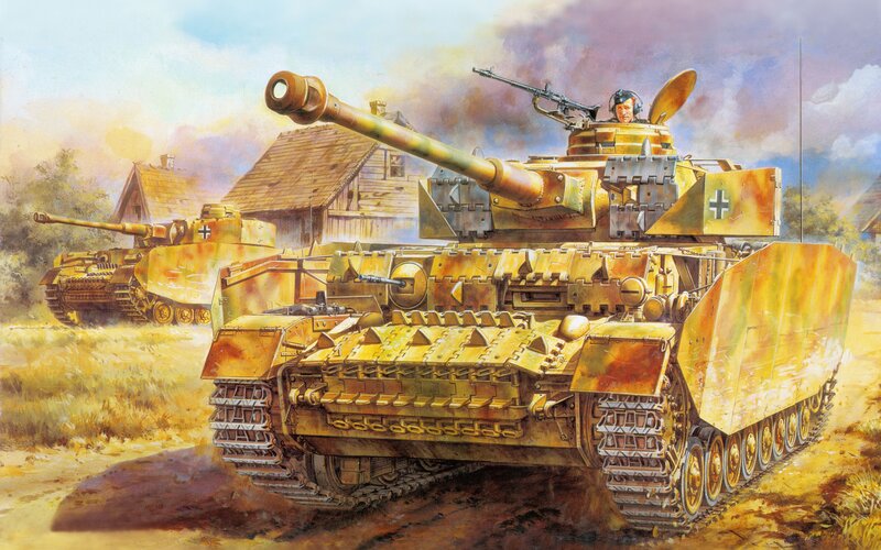 German Tanks in Combat — Yellow