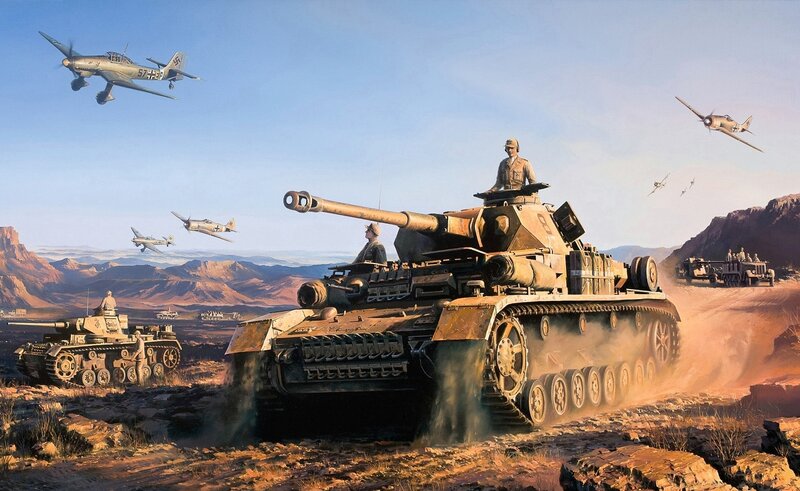 German Tanks in Desert
