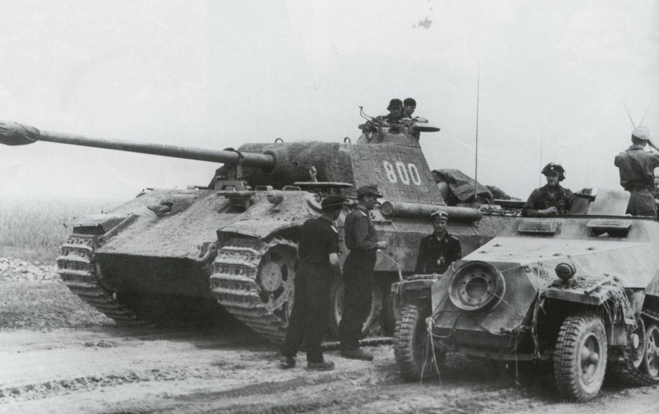 German tanks in field